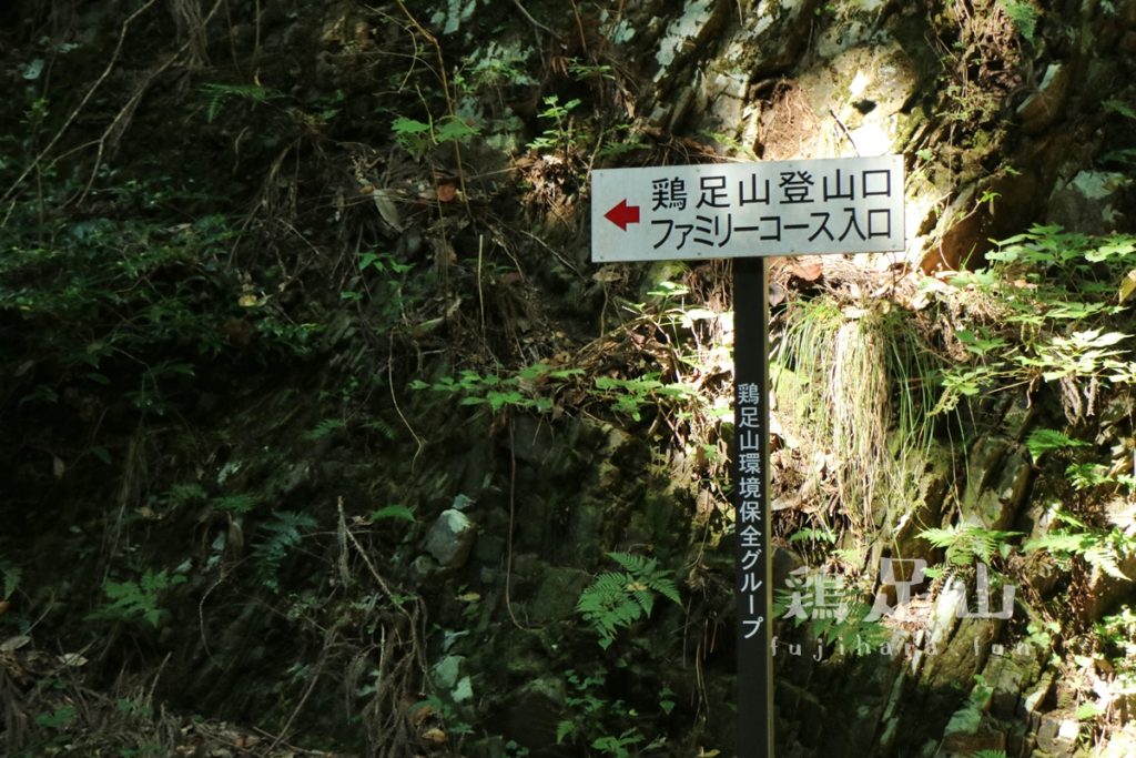 鶏足山の登山道